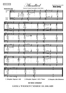 Abendliederzyklus: Abendfrieden, Op.220: Abendliederzyklus: Abendfrieden by Клемент Коттерил