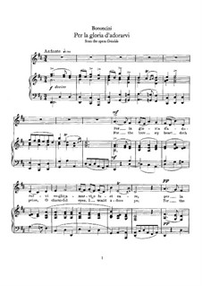 Гризельда: Per la gloria d'adorarvi, for voice and piano by Джованни Баттиста Бонончини