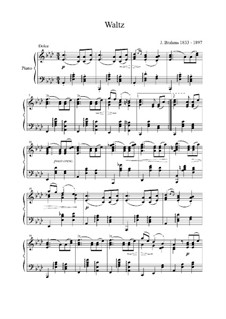 Вальс No.15: Переложение для фортепиано (ноты высокого качества) by Иоганнес Брамс