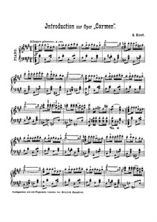 Вся опера: Увертюра, для фортепиано by Жорж Бизе