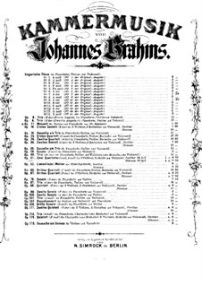 Струнный квартет No.1 до минор, Op.51: Партии by Иоганнес Брамс