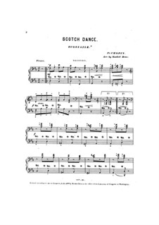 Три экосеза, Op. posth.72 No.3: Экосез ре мажор, для фортепиано в четыре руки by Фредерик Шопен