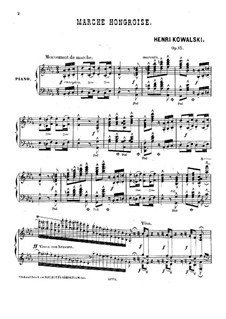 Венгерский марш, Op.13: Для фортепиано by Анри Ковальски