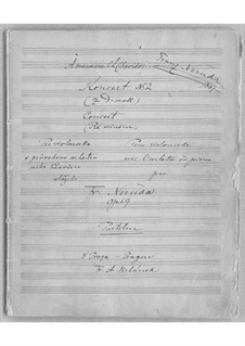 Концерт для виолончели с оркестром No.2 ре минор, Op.59: Партитура by Франц Неруда