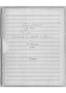 Концерт для виолончели с оркестром No.5 соль мажор, Op.66: Партитура by Франц Неруда