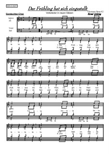Der Frühling hat sich eingestellt: For mixed choir, Op.82 by folklore
