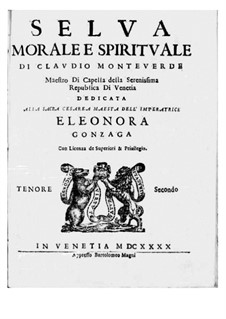 Selva morale e spirituale, SV 252–288: Tenor II part (Voice) by Клаудио Монтеверди