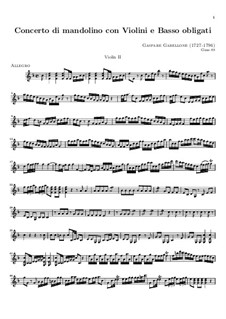 Концерт для мандолины, двух скрипок и бассо континуо: Скрипка II by Гаспаре Габеллоне