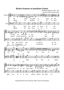 Riches d'amour et mandians d'amie: Riches d'amour et mandians d'amie by Гийом де Машо