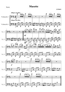 No.22 Мюзетт ре мажор, BWV Anh.126: Для двух виолончелей by Иоганн Себастьян Бах