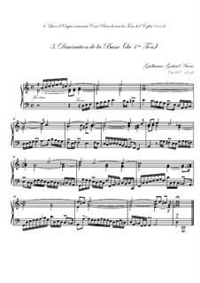 Premier livre d'orgue: No.3 Diminution de la basse by Guillaume-Gabriel Nivers