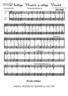 Heilige Nacht, o selige Nacht, Op.35: Heilige Nacht, o selige Nacht by Bernd Gehring