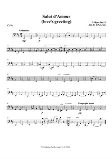 Любовное приветствие, Op.12: Для струнного квартета by Эдуард Элгар