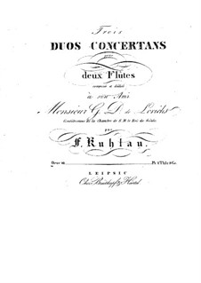 Три дуэта для двух флейт, Op.10: Партии by Фридрих Кулау