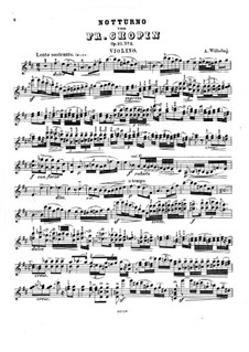Ноктюрны, Op.27: No.2, для скрипки и фортепиано – сольная партия by Фредерик Шопен