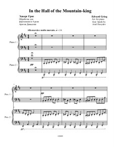 Сюита No.1. В пещере горного короля, Op.46 No.4: Для фортепиано в четыре руки by Эдвард Григ