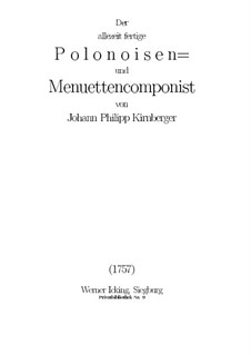 Würfel-Menuet: Würfel-Menuet by Иоганн Филипп Кирнбергер
