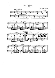 Лебедь: Для фортепиано by Камиль Сен-Санс