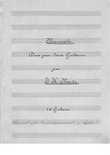 Баркарола и экспромт для двух гитар: Партии by Иоганн Каспар Мерц