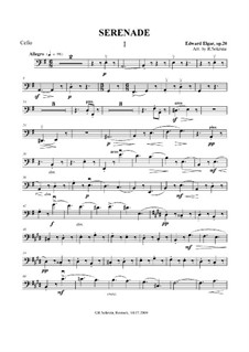 Серенада для струнного оркестра, Op.20: Версия для струнного квартета by Эдуард Элгар