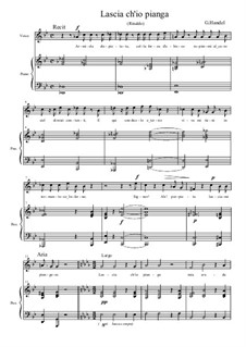 Дайте мне слезы: Для голоса и фортепиано (ми-бемоль мажор) by Георг Фридрих Гендель