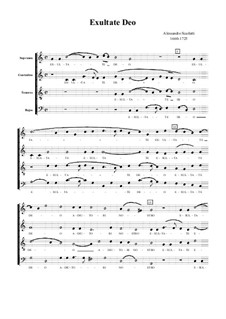 Exultate Deo: Вокальная партитура (high quality sheet music) by Алессандро Скарлатти