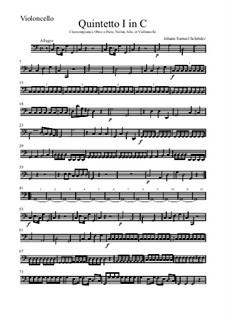 Квинтет для гобоя (или флейты), скрипки, альта, виолончели и клавесина (или фортепиано): Квинтет для гобоя (или флейты), скрипки, альта, виолончели и клавесина (или фортепиано) by Иоганн Самуэль Шрётер