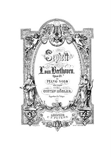 Септет для духовых и струнных, Op.20: Версия для фортепиано by Людвиг ван Бетховен