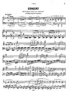 Концерт для скрипки, виолончели и фортепиано с оркестром, Op.56: Версия для фортепиано by Людвиг ван Бетховен