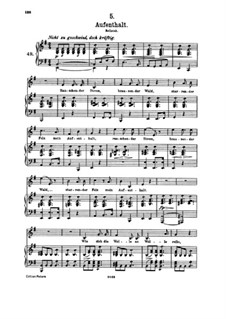 No.5 Приют: Клавир с вокальной партией by Франц Шуберт