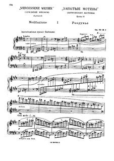 Забытые мотивы II, Op.39: No.1-5 by Николай Метнер