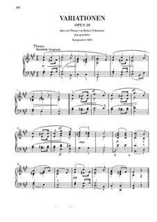 Вариации на тему Р. Шумана, Op.20: Вариации на тему Р. Шумана by Клара Шуман