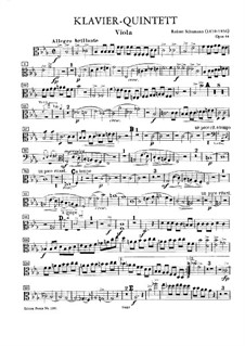 Фортепианный квинтет ми-бемоль мажор, Op.44: Партия альта by Роберт Шуман