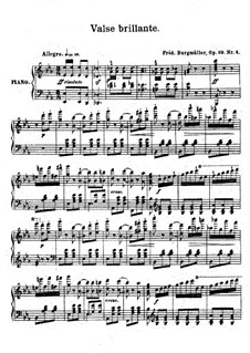 Блестящий вальс, Op.89 No.4: Блестящий вальс by Иоганн Фридрих Бургмюллер