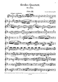 Большой квартет ре мажор для четырех флейт, Op.92: Партия третьей флейты by Эрнест Кёлер