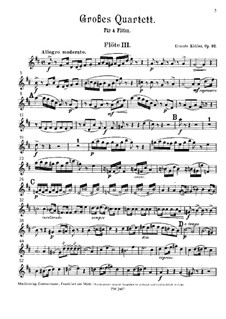 Большой квартет ре мажор для четырех флейт, Op.92: Партия третьей флейты by Эрнест Кёлер
