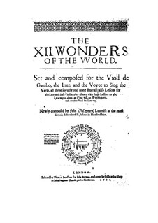 The XII Wonders of the World: For voices and lute by John Maynard