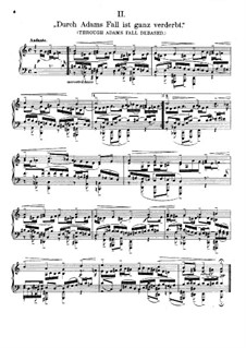 Из-за грехопадения Адама испорчен мир, BWV 637: Для фортепиано by Иоганн Себастьян Бах