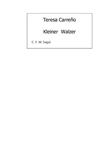 Маленький вальс ре мажор: Для фортепиано by Тереза Карреньо