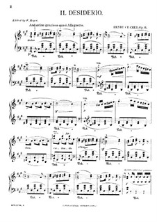 Il Desiderio (Le Désir), Op.14: Для фортепиано by Анри Крамер