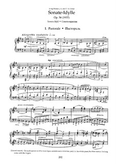 Соната-идиллия для фортепиано соль мажор, Op.56: Для одного исполнителя by Николай Метнер