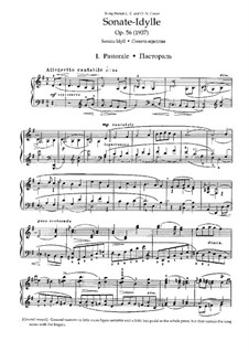 Соната-идиллия для фортепиано соль мажор, Op.56: Часть I by Николай Метнер