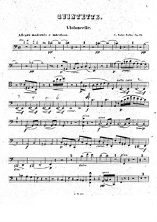 Фортепианный квинтет ля минор, Op.14: Партия виолончели by Камиль Сен-Санс