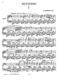 Три ноктюрна, Op.20: Для фортепиано by Джованни Сгамбатти