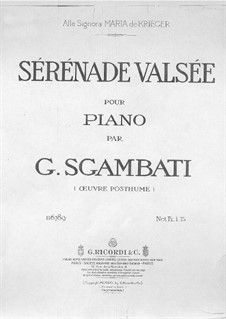 Sérénade valsée: Sérénade valsée by Джованни Сгамбатти