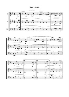 Сюита для лютни (или клавесина) ми минор, BWV 996: Бурре. Версия для голосов by Иоганн Себастьян Бах