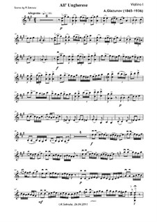 Пять новеллетт для струнного квартета, Op.15: Новелетта No.5 – партии by Александр Глазунов