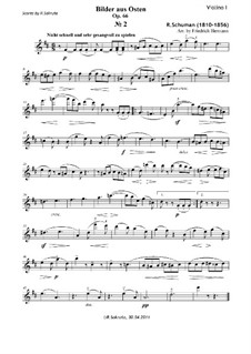 Восточные картины, Op.66: No.2, для струнного квартета – партии by Роберт Шуман