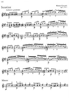 Три сонатины, Op.1: Сонатина No.3 by Маттео Каркасси