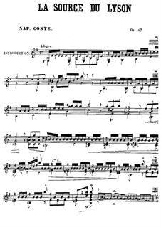 La source du lyson (The Lyson River Spring), Op.47: Для гитары by Наполеон Кост